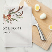 Terracotta, grüne Jungwasserfarbe Geschirrtuch (Viertel Falte)