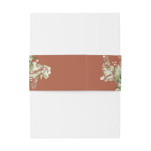 Terracotta Grüne Strandlampen Hochzeit Einladungsbanderole (Rückseitenbeispiel)