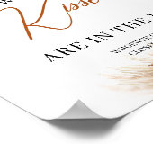 Terracotta Guess wie viele Küsse im Glas sind Poster (Ecke)