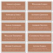 Terracotta Guest Address Labels ORDER 6" oder 8"! (Vorderseite)