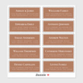 Terracotta Guest Address Labels ORDER 6" oder 8"! (Blatt)