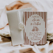 Terracotta Hand bemalt Hochzeit Einladung