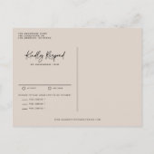 Terracotta Hand Lettered Calligraphy Boho Wedding Einladungspostkarte (Rückseite)