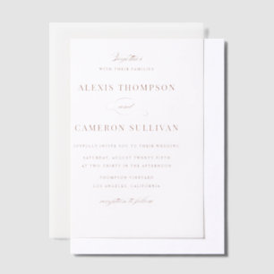 Terracotta Hand Lettered Calligraphy Wedding Pergament Einladungen