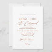 Terracotta Hand Lettered Foto Wedding Verlobung Einladung (Vorderseite)