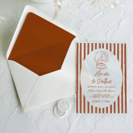 Terracotta Hand Painted Wedding Acryleinladungen