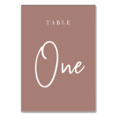 Terracotta Hand Scripting Tabelle 1 Tischnummer (Rückseite)