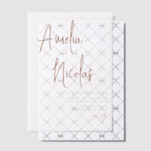 Terracotta Handgeschriebenes Skript Minimalistisch Pergament Einladungen (Versetzt (Einladung))