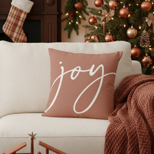 Terracotta Handwriting Script Joliday Kissen