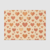Terracotta Heart Scatter Pattern Seidenpapier (Vorderseite)