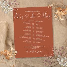 Terracotta Heart Script Wedding Zeitplan Timeline