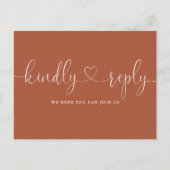 Terracotta Heftskriptaufforderung UAWG Einladungspostkarte (Vorderseite)