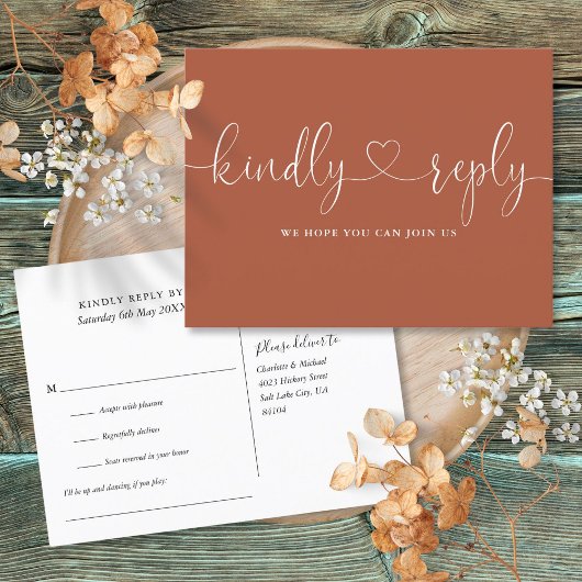 Terracotta Heftskriptaufforderung UAWG Einladungspostkarte