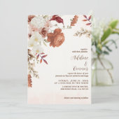 Terracotta Herbst Herbst Rustikale Hochzeit (Stehend Vorderseite)