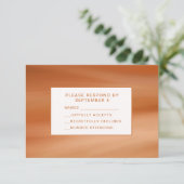 Terracotta Herbst RSVP Card Hochzeitskartons Karte (Stehend Vorderseite)