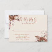 Terracotta Herbst Rustikale Hochzeit RSVP Karte (Vorderseite)