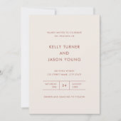 Terracotta-Herbstfarben Moderne Boho Einladung (Vorderseite)