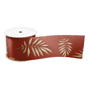 Terracotta-Herbstlaube Satinband
