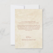 Terracotta Herbstleaves Boho Hochzeit im Herbst Dankeskarte (Rückseite)