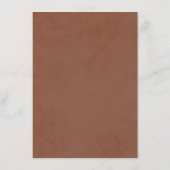 Terracotta Herbstleaves Boho Hochzeit im Herbst De Begleitkarte (Rückseite)