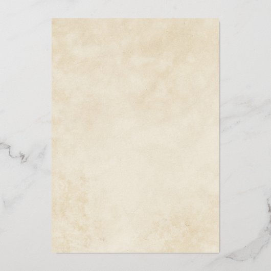 Terracotta Herbstleaves Boho Hochzeit im Herbst Folieneinladung (Rückseite)