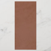 Terracotta Herbstleaves Boho Hochzeit im Herbst Menükarte (Rückseite)