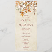 Terracotta Herbstleaves Boho Hochzeit im Herbst Programm (Vorderseite)