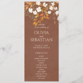 Terracotta Herbstleaves Boho Hochzeit im Herbst Programm (Vorderseite)