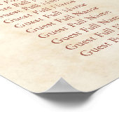 Terracotta Herbstleaves Hochzeitssattel Poster (Ecke)