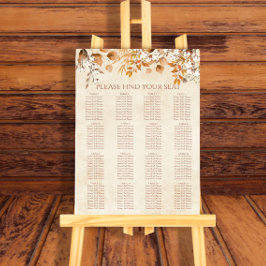 Terracotta Herbstleaves Hochzeitssattel Poster