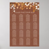 Terracotta Herbstleaves Hochzeitssattel Poster (Vorne)