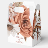 Terracotta Herbstliche Blume Hochzeit Geschenkschachtel (Geöffnet)