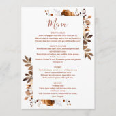 Terracotta Herbstzeremonie auf dem Lande Menükarte (Vorderseite)