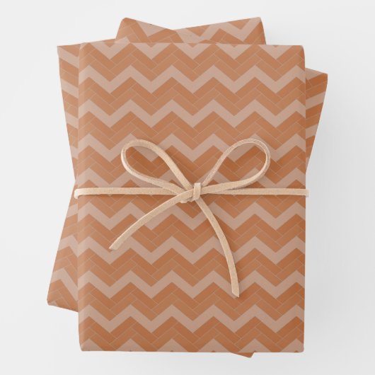 Terracotta Herringbone-Muster Geschenkpapier Set (Beispiel)