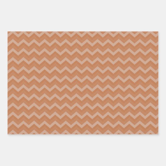 Terracotta Herringbone-Muster Geschenkpapier Set (Vorderseite)