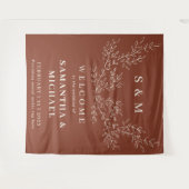 Terracotta Herzlich Willkommen bei der Hochzeit Iv Wandteppich (Vorderseite (Horizontal))