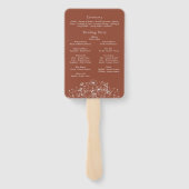 Terracotta Hintergrund Wildblume Blumenprogramm Fächer (Rückseite)