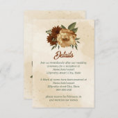 Terracotta Hochzeit Begleitkarte (Vorne/Hinten)