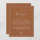 Terracotta Hochzeit im Herbst Danke Karte (Vorne/Hinten)