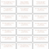 Terracotta Hochzeit im Herbst Gäste Adresse Labels (Vorderseite)