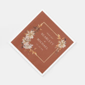Terracotta Hochzeit im Herbst Napkins Serviette (Ecke)