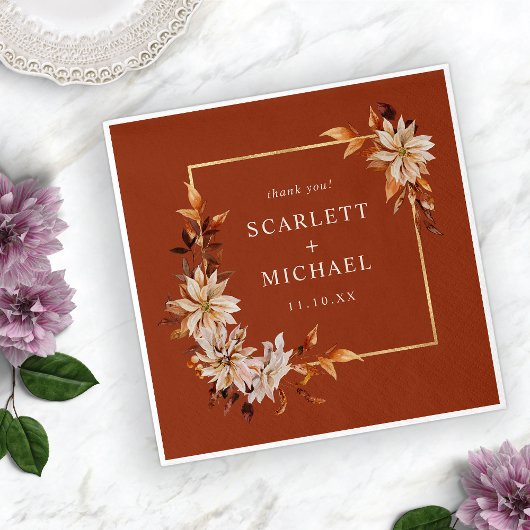 Terracotta Hochzeit im Herbst Napkins Serviette