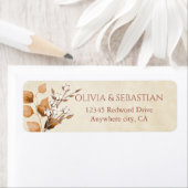 Terracotta-Hochzeit im Herbst: Rücksendeadresse (Insitu)