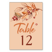 Terracotta Hochzeit im Herbst Tischnummer (Rückseite)