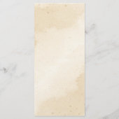 Terracotta Hochzeit Menükarte (Rückseite)