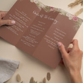 Terracotta Hochzeitsreise mit der Tri-falten Blume Flyer