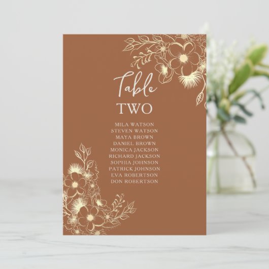 Terracotta Hochzeitstisch (Stehend Vorderseite)