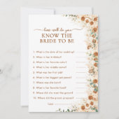 Terracotta How Well Do You Know the Bride Game (Vorderseite)