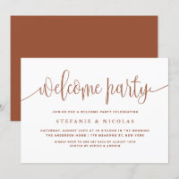 Terracotta Hübsch Calligrafy Welcome Partys