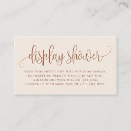 Terracotta Hübsch Script Boho Showkarte Platzkarte